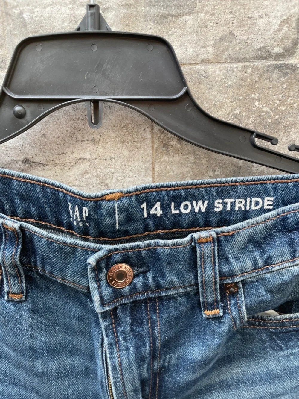 ❤️ GAP TEEN LOW STRIDE MED WASH DENIM JEANS SIZE 14